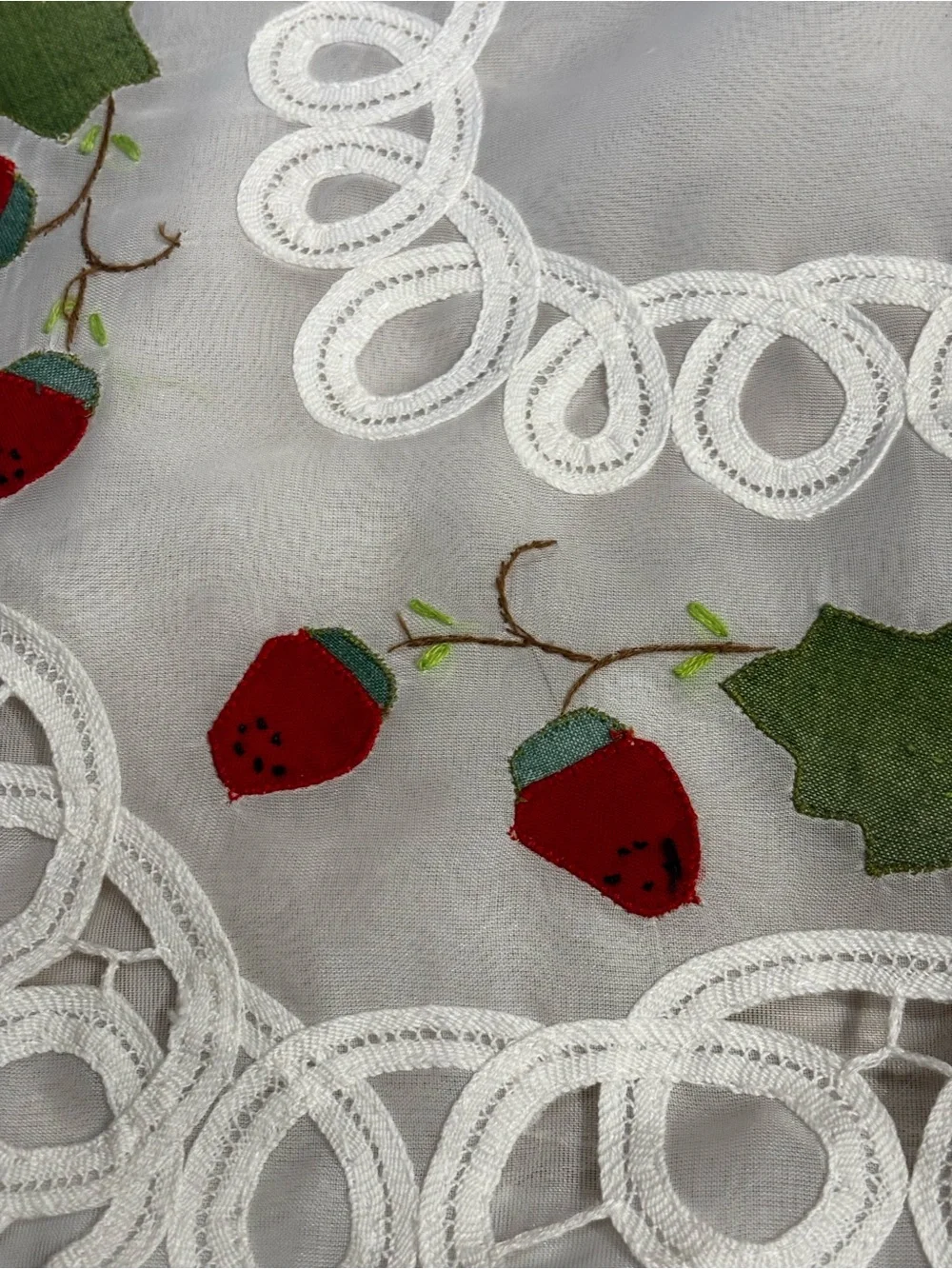 White Embroidered Lace coushion cover & tissue cover.
